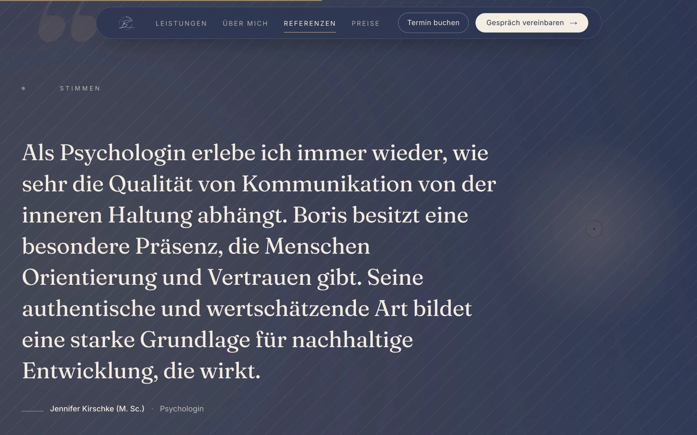 Boris Bärzler – Stimmen, Testimonial