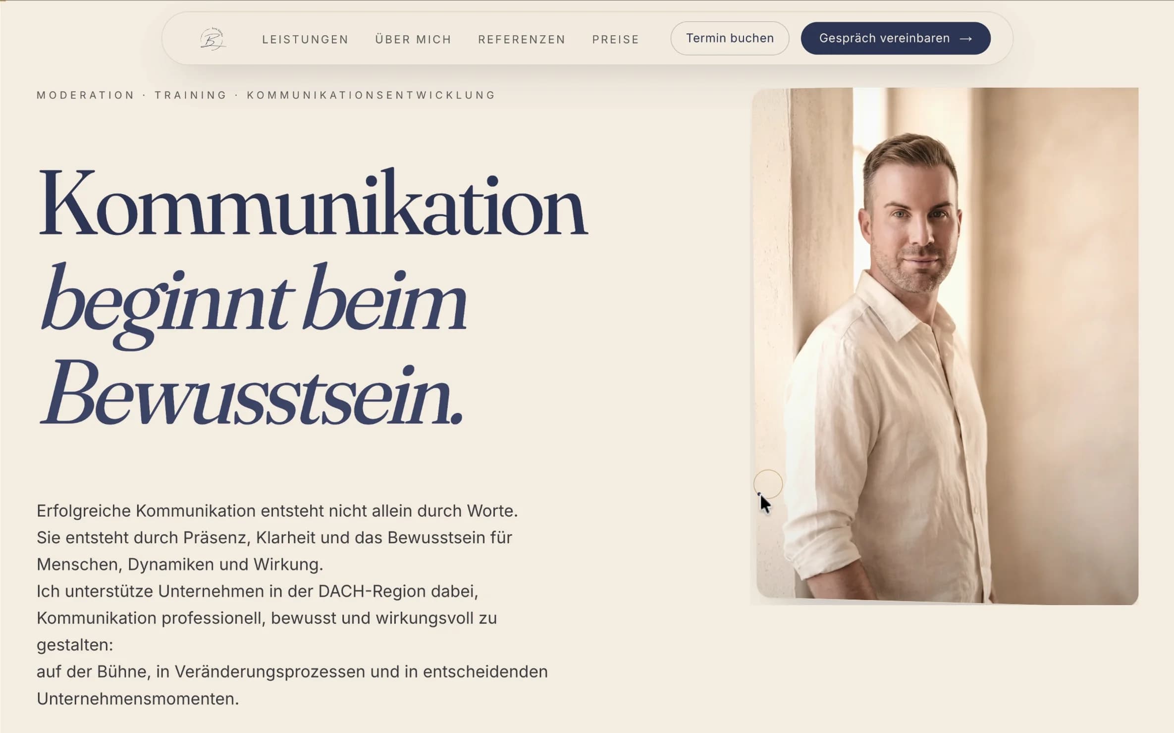 Boris Bärzler – Webauftritt Startseite