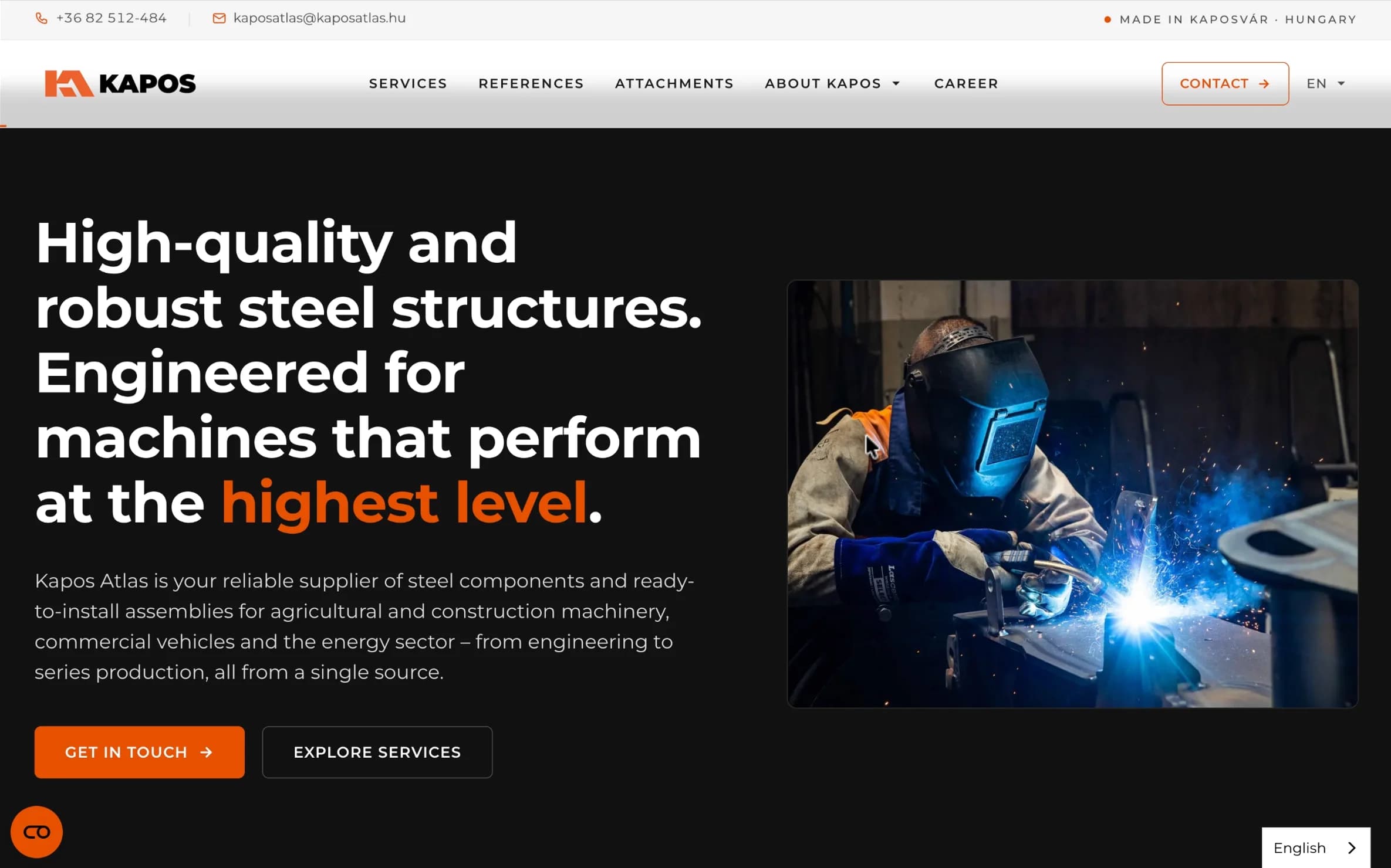 Kapos Atlas – Webauftritt Startseite